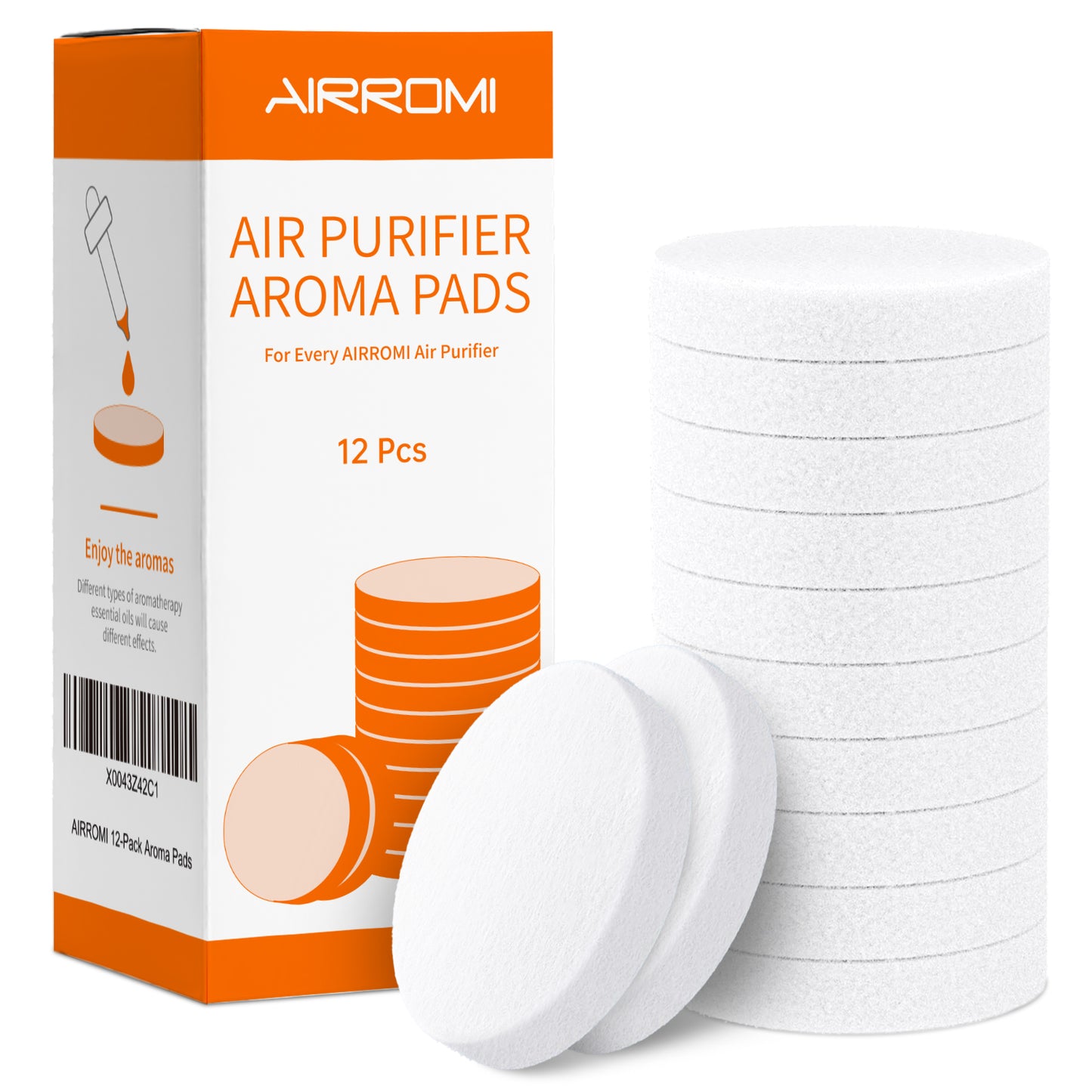 Purificateur d'air A2001 - Lot de 12 tampons de coton aromathérapie