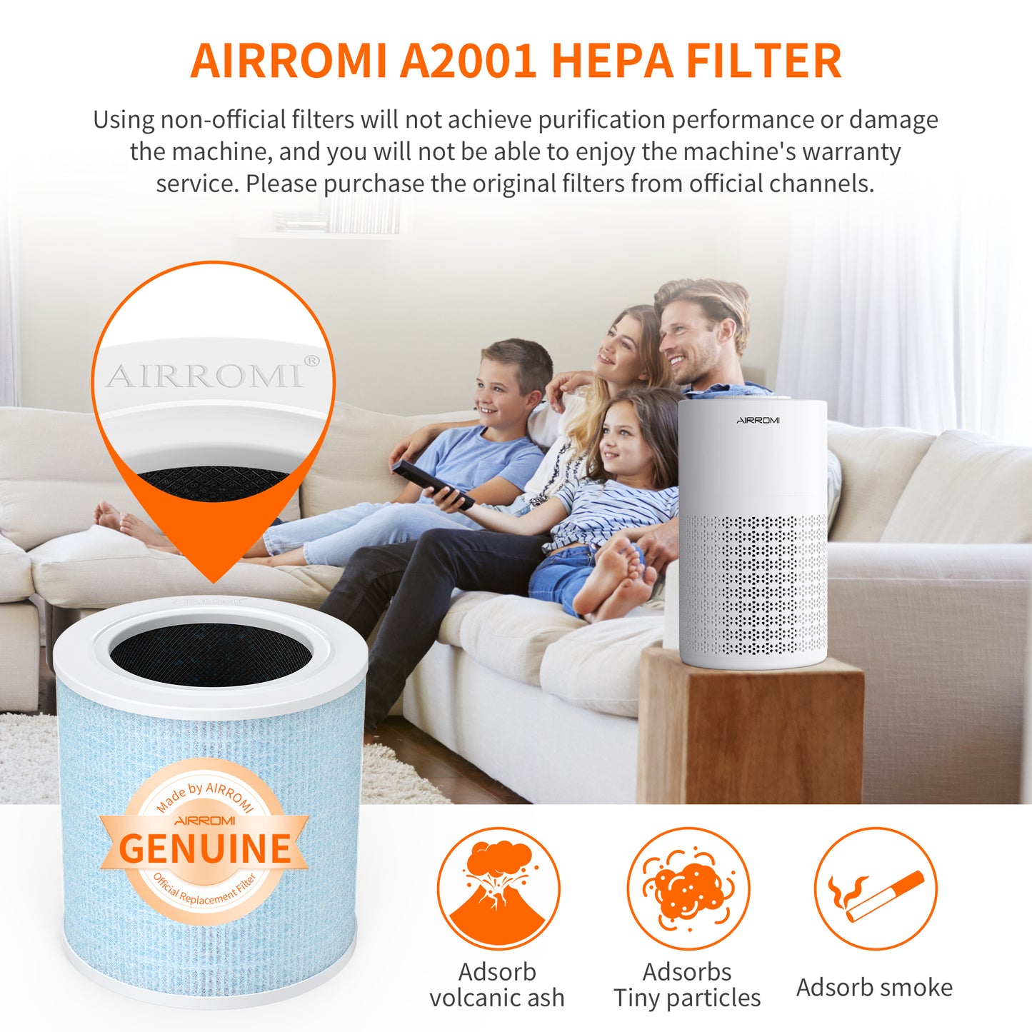 AIRROMI A2001 Filters - Blue Smoke Filter